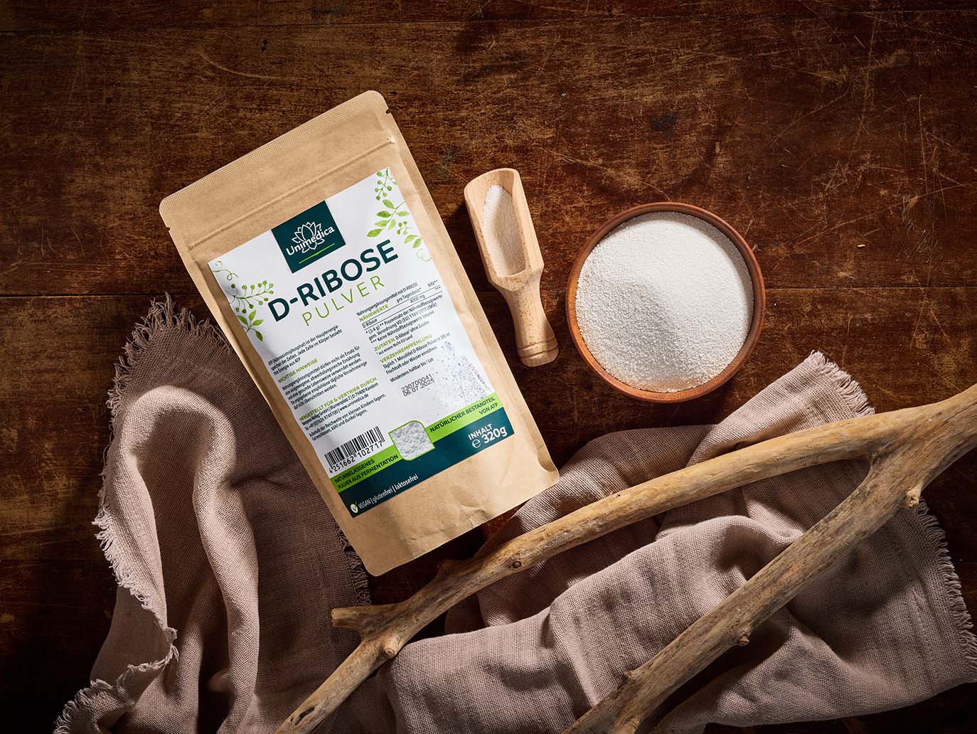 D-Ribose Pulver - 5000 mg pro Tagesdosis - 320 g - von Unimedica